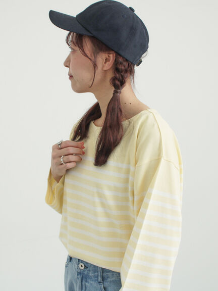 パネルボーダーバスクシャツ（グレー/ブラック/ピンク/イエロー）｜Samansa Mos2（サマンサ モスモス）通販