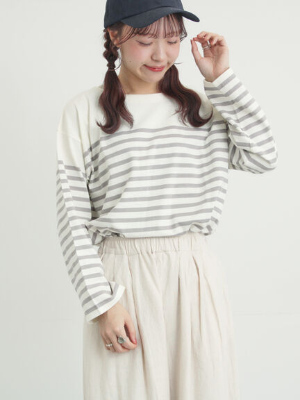 パネルボーダーバスクシャツ（グレー/ブラック/ピンク/イエロー）｜Samansa Mos2（サマンサ モスモス）通販