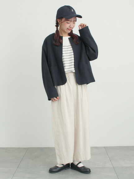 パネルボーダーバスクシャツ（グレー/ブラック/ピンク/イエロー）｜Samansa Mos2（サマンサ モスモス）通販