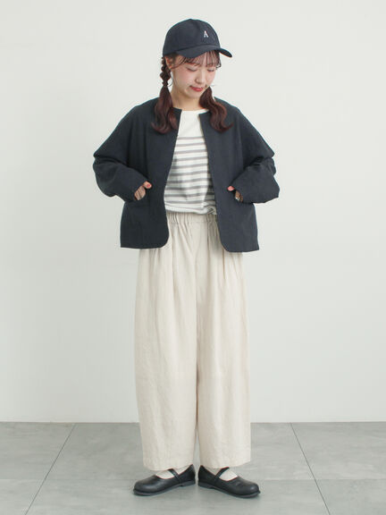 パネルボーダーバスクシャツ（グレー/ブラック/ピンク/イエロー）｜Samansa Mos2（サマンサ モスモス）通販