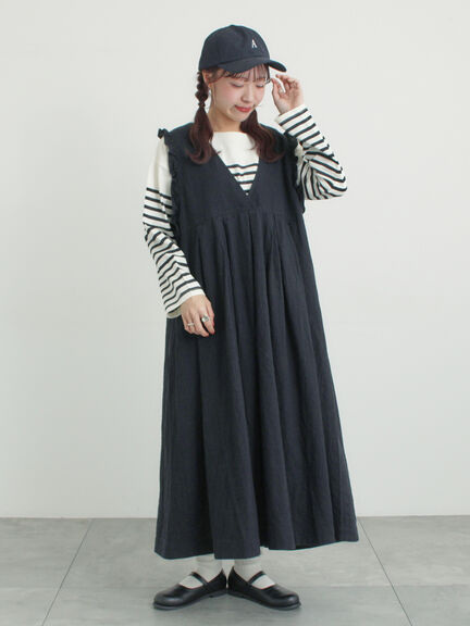 パネルボーダーバスクシャツ（グレー/ブラック/ピンク/イエロー）｜Samansa Mos2（サマンサ モスモス）通販