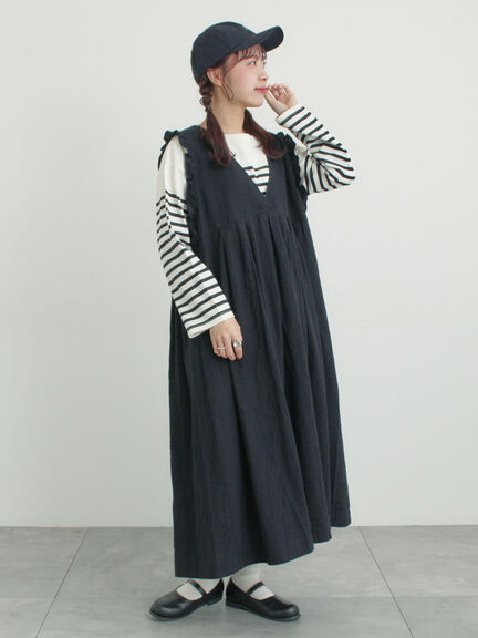 パネルボーダーバスクシャツ（グレー/ブラック/ピンク/イエロー）｜Samansa Mos2（サマンサ モスモス）通販