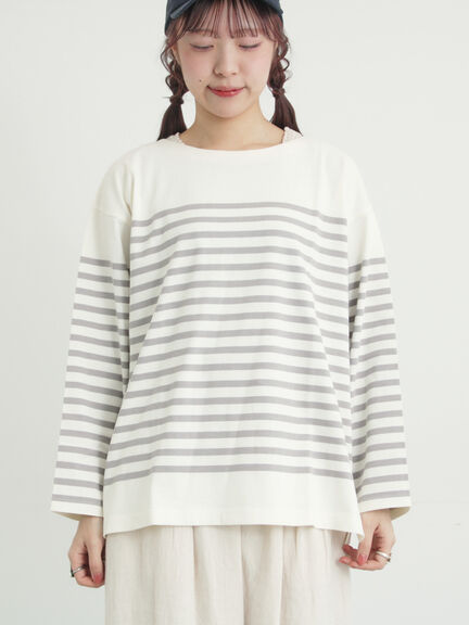 パネルボーダーバスクシャツ（グレー/ブラック/ピンク/イエロー）｜Samansa Mos2（サマンサ モスモス）通販