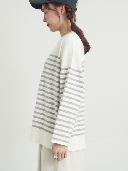 パネルボーダーバスクシャツ（グレー/ブラック/ピンク/イエロー）｜Samansa Mos2（サマンサ モスモス）通販