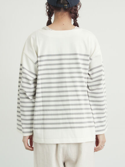 パネルボーダーバスクシャツ（グレー/ブラック/ピンク/イエロー）｜Samansa Mos2（サマンサ モスモス）通販