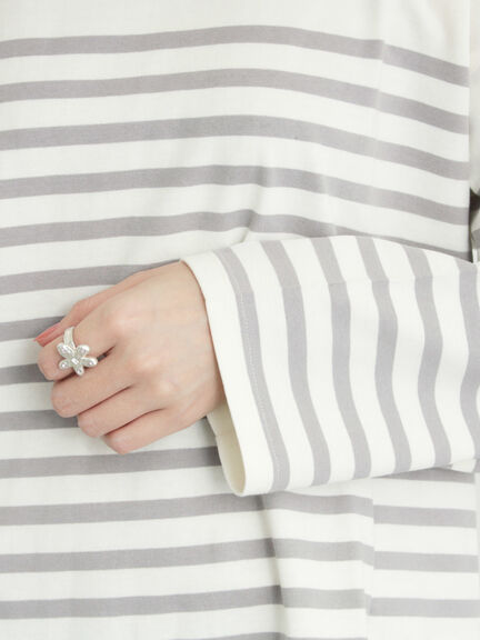 パネルボーダーバスクシャツ（グレー/ブラック/ピンク/イエロー）｜Samansa Mos2（サマンサ モスモス）通販