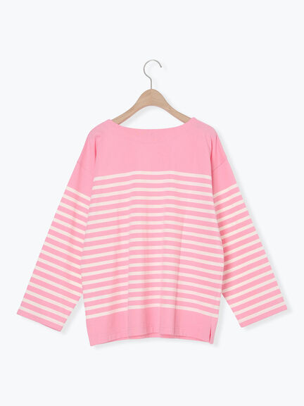 パネルボーダーバスクシャツ（グレー/ブラック/ピンク/イエロー）｜Samansa Mos2（サマンサ モスモス）通販