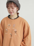 クロスステッチフラワー刺繍スウェット（オレンジ）｜Samansa Mos2（サマンサ モスモス）通販