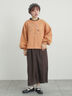 クロスステッチフラワー刺繍スウェット（オレンジ/ダークブラウン/キナリ）｜Samansa Mos2（サマンサ モスモス）通販