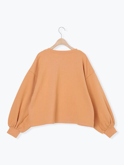 クロスステッチフラワー刺繍スウェット（オレンジ/ダークブラウン/キナリ）｜Samansa Mos2（サマンサ モスモス）通販