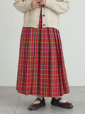 【帯電防止裏地】柄アソートプリーツスカート（レッド）｜Samansa Mos2（サマンサ モスモス）通販