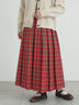 【帯電防止裏地】柄アソートプリーツスカート（チャコールグレー/レッド/ベージュ/グリーン）｜Samansa Mos2（サマンサ モスモス）通販