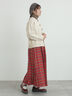 【帯電防止裏地】柄アソートプリーツスカート（チャコールグレー/レッド/ベージュ/グリーン）｜Samansa Mos2（サマンサ モスモス）通販