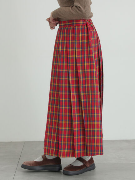 【帯電防止裏地】柄アソートプリーツスカート（チャコールグレー/レッド/ベージュ/グリーン）｜Samansa Mos2（サマンサ モスモス）通販