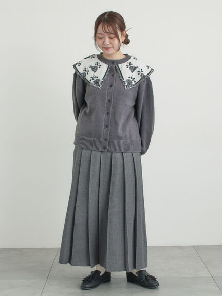 【帯電防止裏地】柄アソートプリーツスカート（チャコールグレー/レッド/ベージュ/グリーン）｜Samansa Mos2（サマンサ モスモス）通販