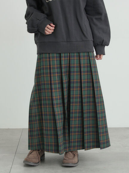 【帯電防止裏地】柄アソートプリーツスカート（チャコールグレー/レッド/ベージュ/グリーン）｜Samansa Mos2（サマンサ モスモス）通販