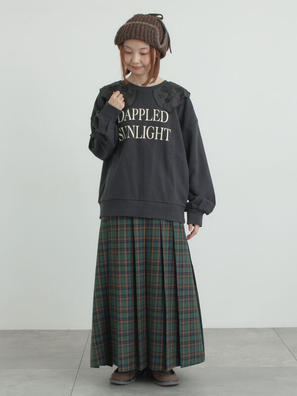 マークアンドロナ♡カモフラスカート♡グレー MARK&LONA（マークアンドロナ） スカート 白 カモフラ スカル 総柄