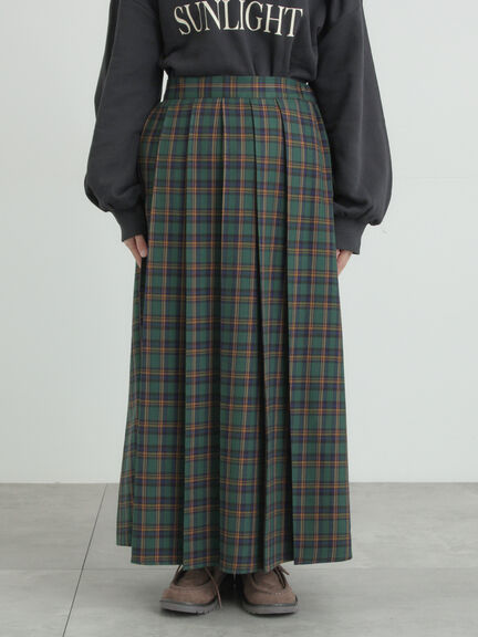 【帯電防止裏地】柄アソートプリーツスカート（チャコールグレー/レッド/ベージュ/グリーン）｜Samansa Mos2（サマンサ モスモス）通販