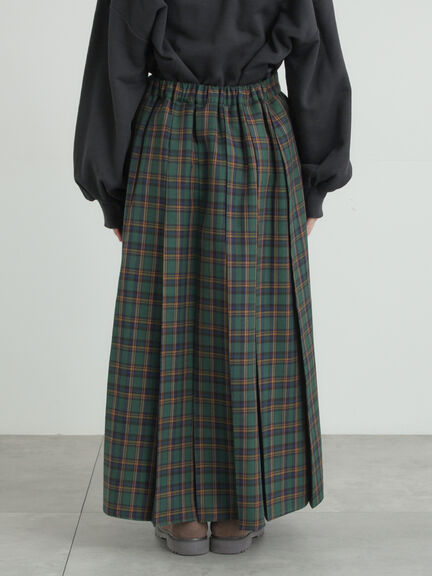 【帯電防止裏地】柄アソートプリーツスカート（チャコールグレー/レッド/ベージュ/グリーン）｜Samansa Mos2（サマンサ モスモス）通販