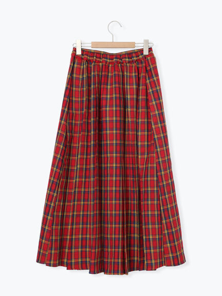 【帯電防止裏地】柄アソートプリーツスカート（チャコールグレー/レッド/ベージュ/グリーン）｜Samansa Mos2（サマンサ モスモス）通販