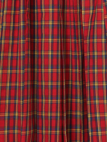 【帯電防止裏地】柄アソートプリーツスカート（チャコールグレー/レッド/ベージュ/グリーン）｜Samansa Mos2（サマンサ モスモス）通販