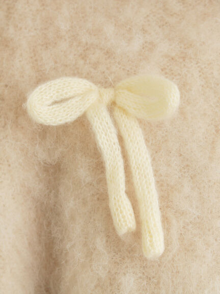 リボン付きニットカーディガン（グレー/オレンジ/キナリ）｜Samansa Mos2（サマンサ モスモス）通販