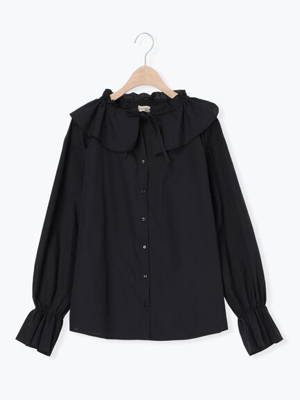 フリル襟ブラウス（ブラック/サックスブルー/キナリ）｜Samansa Mos2（サマンサ モスモス）通販