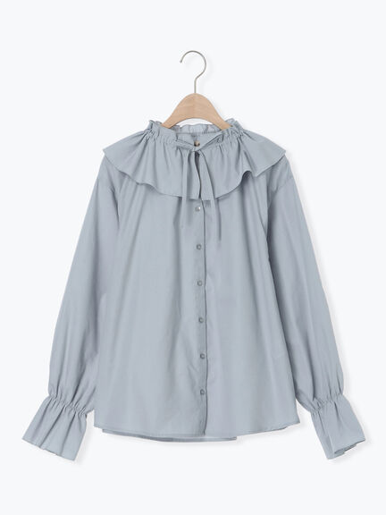 フリル襟ブラウス（ブラック/サックスブルー/キナリ）｜Samansa Mos2（サマンサ モスモス）通販