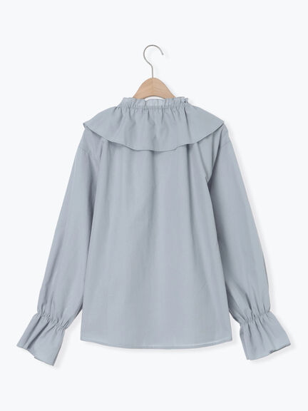 フリル襟ブラウス（ブラック/サックスブルー/キナリ）｜Samansa Mos2（サマンサ モスモス）通販