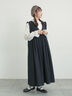 【Cross×Linen】肩フリル前後2WAYジャンパースカート（ブラック/ベージュ）｜Samansa Mos2（サマンサ モスモス）通販