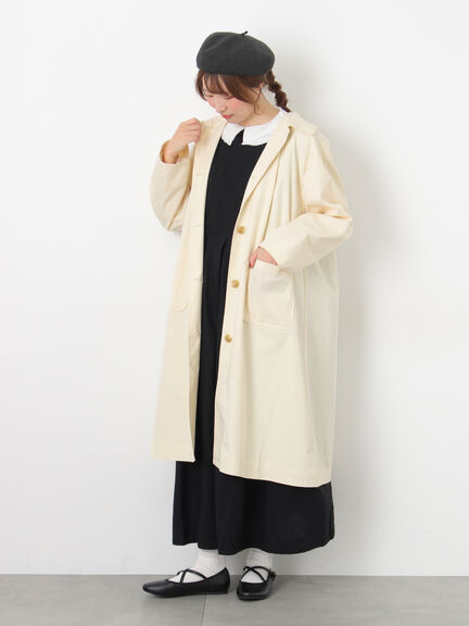 【Cross×Linen】肩フリル前後2WAYジャンパースカート（ブラック/ベージュ）｜Samansa Mos2（サマンサ モスモス）通販