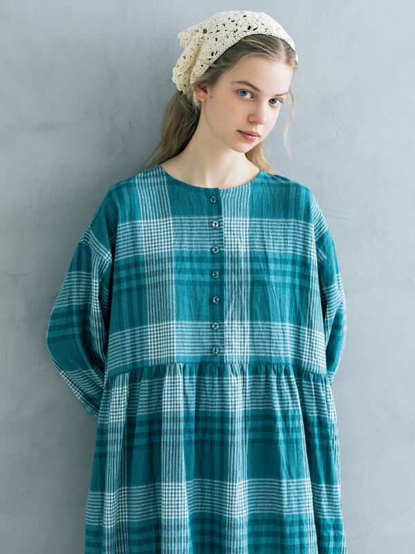 【Cross×Linen】ギャザーワンピース（レッド/ベージュ/モカ/イエロー/グリーン）｜Samansa Mos2（サマンサ モスモス）通販