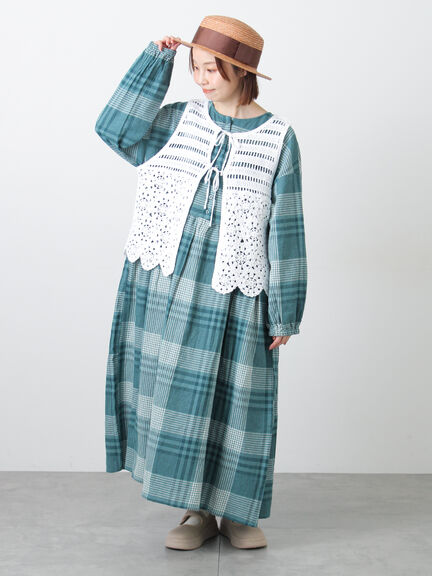 【Cross×Linen】ギャザーワンピース（レッド/ベージュ/モカ/イエロー/グリーン）｜Samansa Mos2（サマンサ モスモス）通販