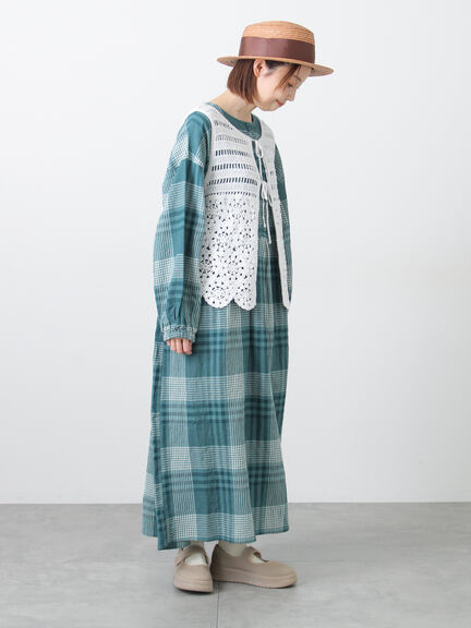 【Cross×Linen】ギャザーワンピース（レッド/ベージュ/モカ/イエロー/グリーン）｜Samansa Mos2（サマンサ モスモス）通販