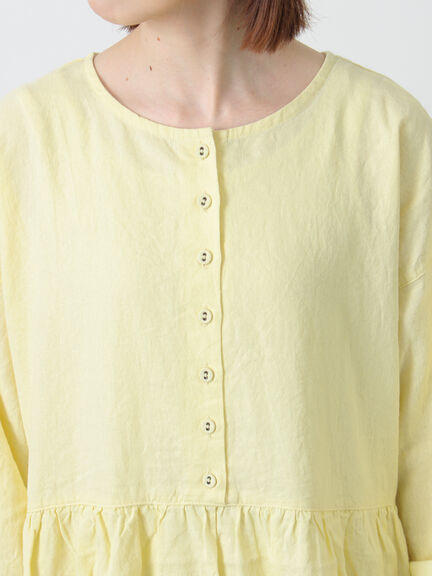 【Cross×Linen】ギャザーワンピース（レッド/ベージュ/モカ/イエロー/グリーン）｜Samansa Mos2（サマンサ モスモス）通販