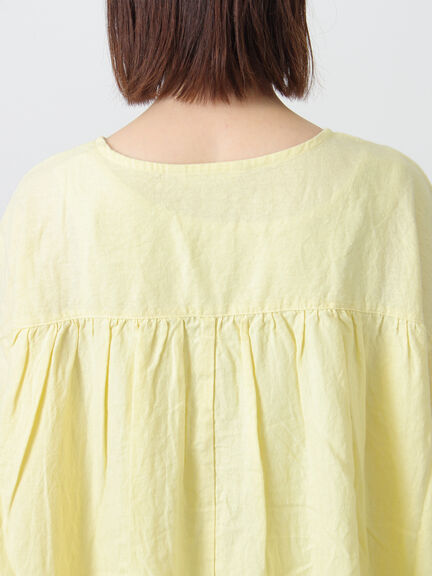 【Cross×Linen】ギャザーワンピース（レッド/ベージュ/モカ/イエロー/グリーン）｜Samansa Mos2（サマンサ モスモス）通販