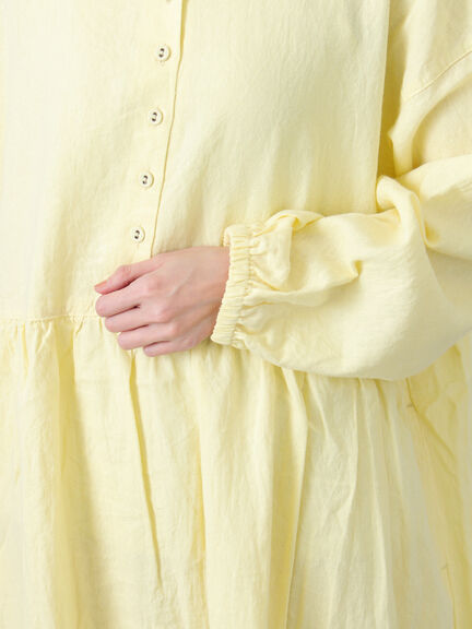 【Cross×Linen】ギャザーワンピース（レッド/ベージュ/モカ/イエロー/グリーン）｜Samansa Mos2（サマンサ モスモス）通販