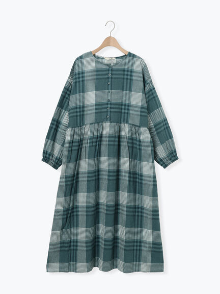 【Cross×Linen】ギャザーワンピース（レッド/ベージュ/モカ/イエロー/グリーン）｜Samansa Mos2（サマンサ モスモス）通販