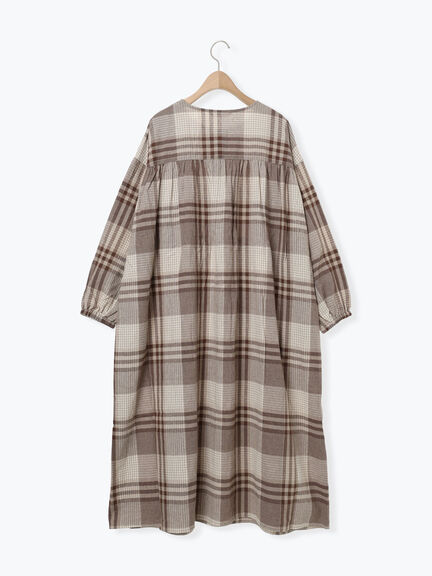 【Cross×Linen】ギャザーワンピース（レッド/ベージュ/モカ/イエロー/グリーン）｜Samansa Mos2（サマンサ モスモス）通販