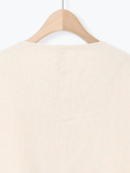 【Cross×Linen】クルーネックジャケット（ブラック/ベージュ）｜Samansa Mos2（サマンサ モスモス）通販