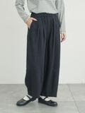 【Cross×Linen】ふんわりパンツ（ブラック）｜Samansa Mos2（サマンサ モスモス）通販