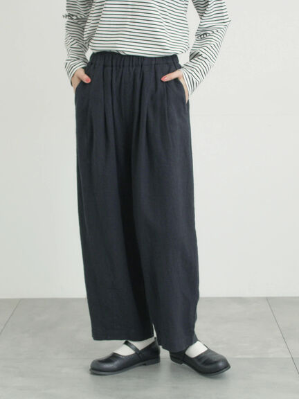 【Cross×Linen】ふんわりパンツ（ブラック/ベージュ）｜Samansa Mos2（サマンサ モスモス）通販