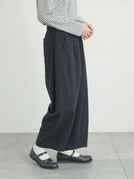 【Cross×Linen】ふんわりパンツ（ブラック/ベージュ）｜Samansa Mos2（サマンサ モスモス）通販