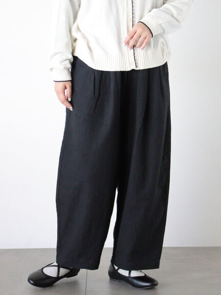 【Cross×Linen】ふんわりパンツ（ブラック/ベージュ）｜Samansa Mos2（サマンサ モスモス）通販