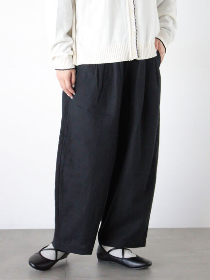 【Cross×Linen】ふんわりパンツ（ブラック/ベージュ）｜Samansa Mos2（サマンサ モスモス）通販