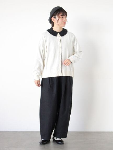 【Cross×Linen】ふんわりパンツ（ブラック/ベージュ）｜Samansa Mos2（サマンサ モスモス）通販