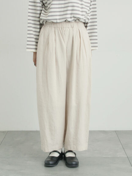 【Cross×Linen】ふんわりパンツ（ブラック/ベージュ）｜Samansa Mos2（サマンサ モスモス）通販