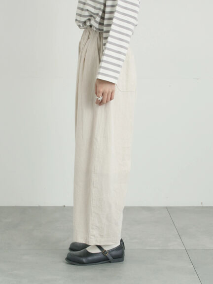 【Cross×Linen】ふんわりパンツ（ブラック/ベージュ）｜Samansa Mos2（サマンサ モスモス）通販