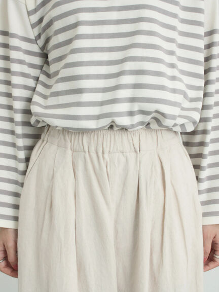 【Cross×Linen】ふんわりパンツ（ブラック/ベージュ）｜Samansa Mos2（サマンサ モスモス）通販