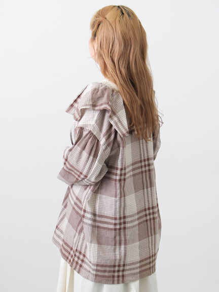 【Cross×Linen】セーラーカラーブラウス（レッド/ベージュ/モカ/イエロー/グリーン）｜Samansa Mos2（サマンサ モスモス）通販